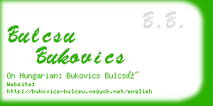bulcsu bukovics business card